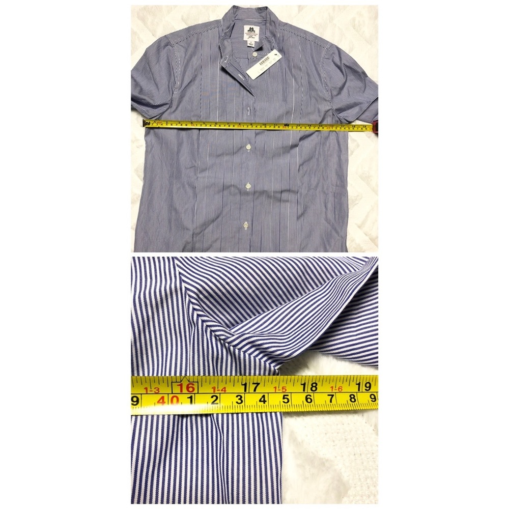Jcrew Thomas Mason Pleated Button Front Shirt Sz 2 - Picture 7 of 8
